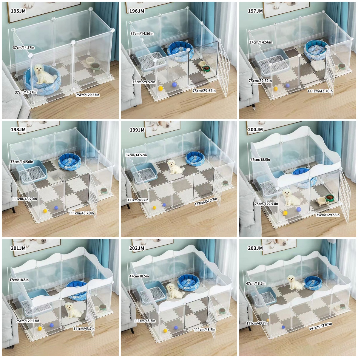 Dog Fence Indoor Household Small Size Dogs Fence Teddy Rabbit Pet Isolation Door Guardrail Cat Cage Anti-Jailbreak