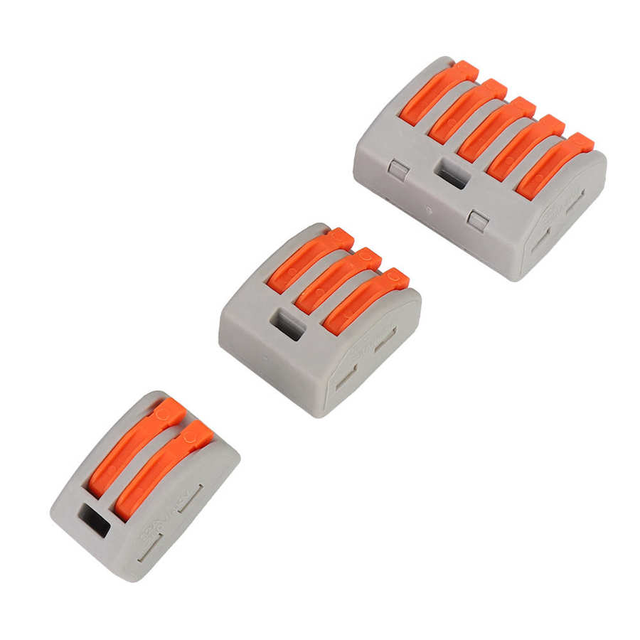 60 pces de conexão rápida terminal cabo de fiação conector bloco threader divisores