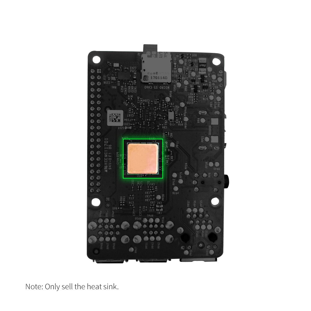 Raspberry Pi Heat Sink Model B Aluminum Heat Sink and RPI Cooling with Adhesive Tape Backing