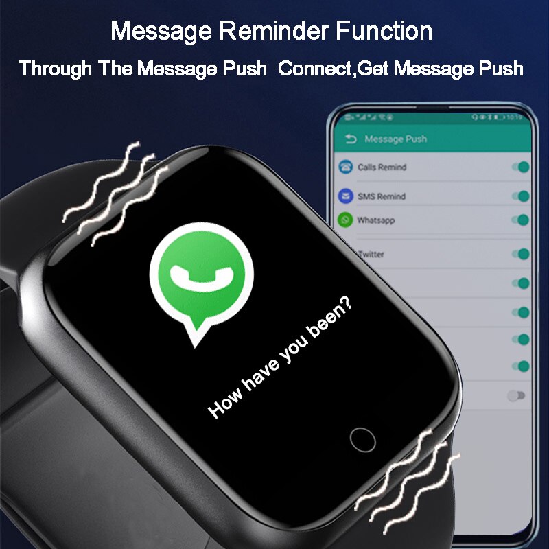 Originele Y68 Smart Horloges D20 Fitness Tracker Sport Waterdichte Hartslagmeter Mannen Smartwatch Klok