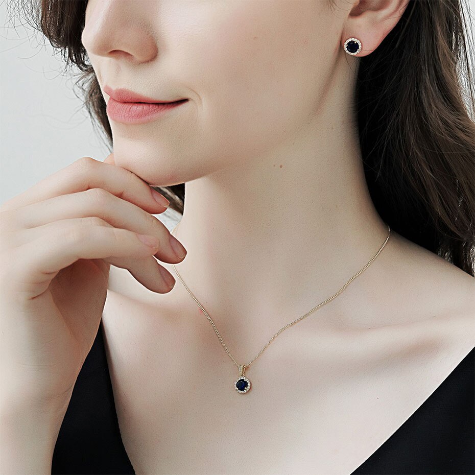 Efily Zirconia Sieraden Set Bruid Accessoires Bruiloft Crystal Ketting Bridal Stud Oorbellen Vrouwen Sieraden Bruidsmeisje