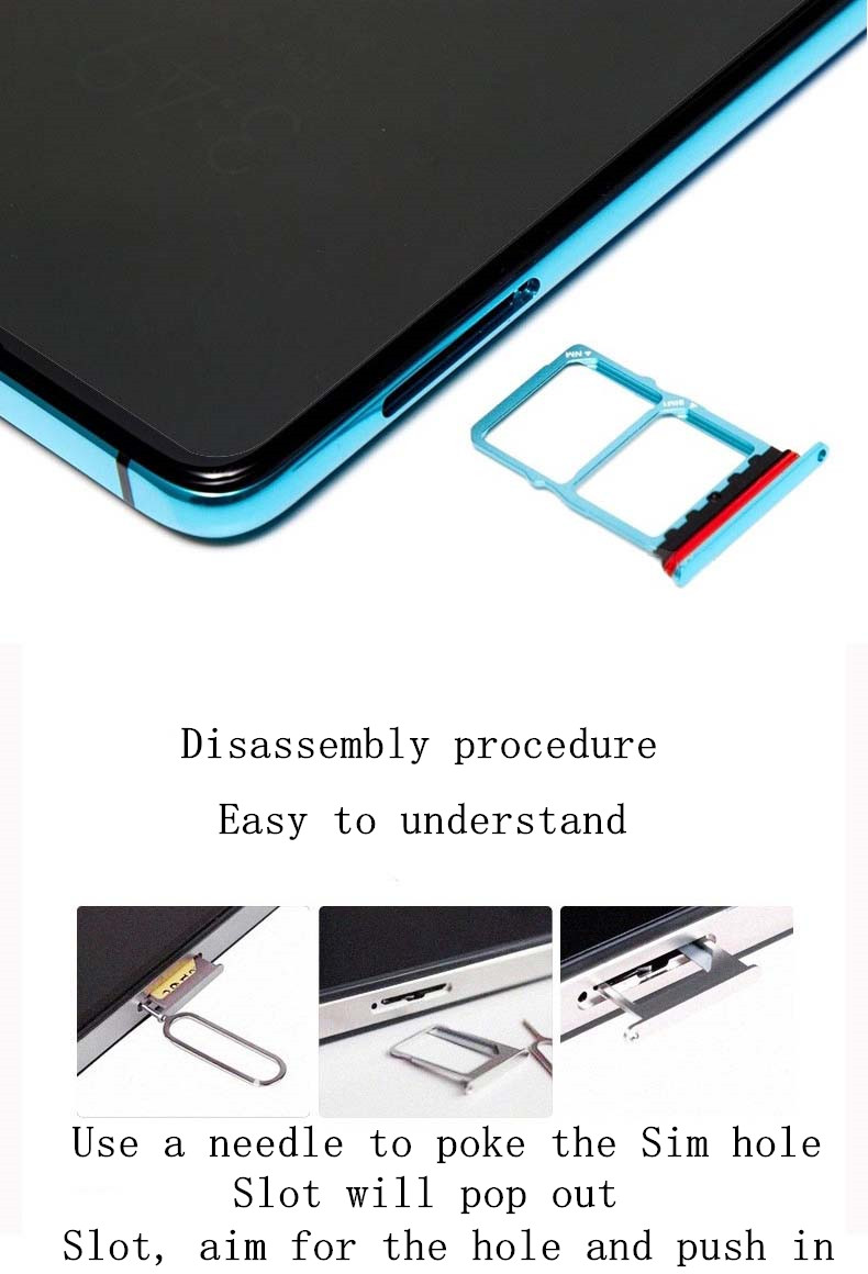 For VIVO IQOOneo8 V2301A IQOO neo8 SIM Card Tray Sim Card Holder Slot adapter and Micro SD Card Tray Holder With Free Eject Pin