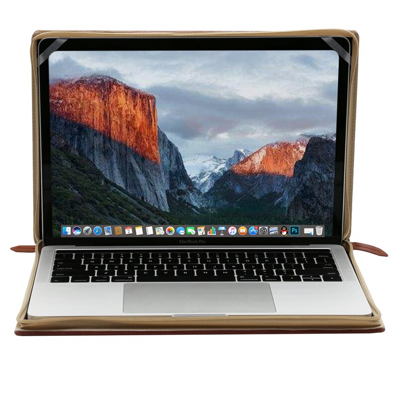 MOSISO 13 Do Vintage Estojo De Couro PU Para Macbook Air Pro Retina 13 15 Barra de Toque Capa Laptop Case para Macbook ar 13 polegadas A1932 Novo