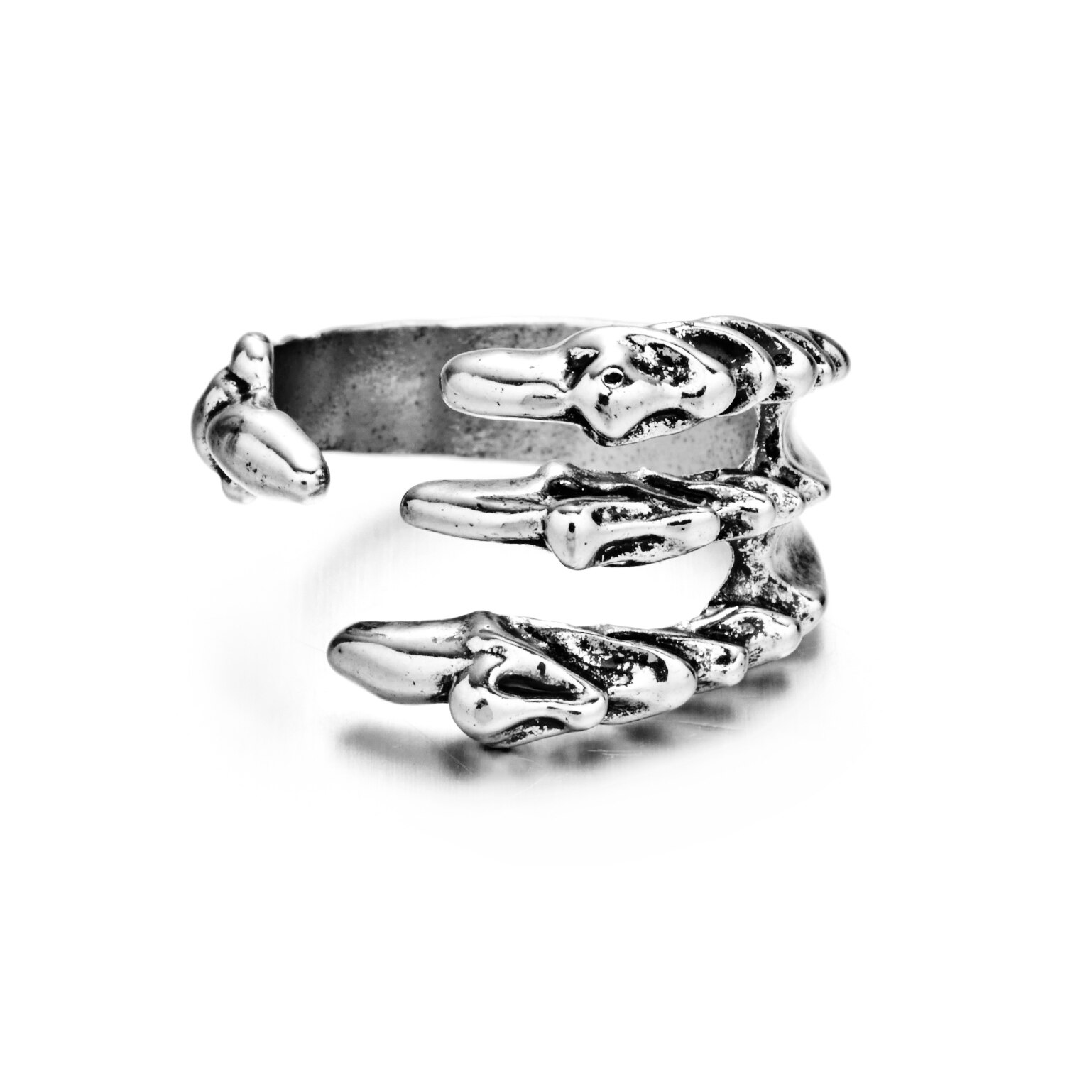 Charme Nette Paar Schmuck Finger Ring Frauen unisex Engel FlüGel Frosch Katze Adler Pfote Einstellbare Punk Zubehör Männlichen Party: Adler Klaue