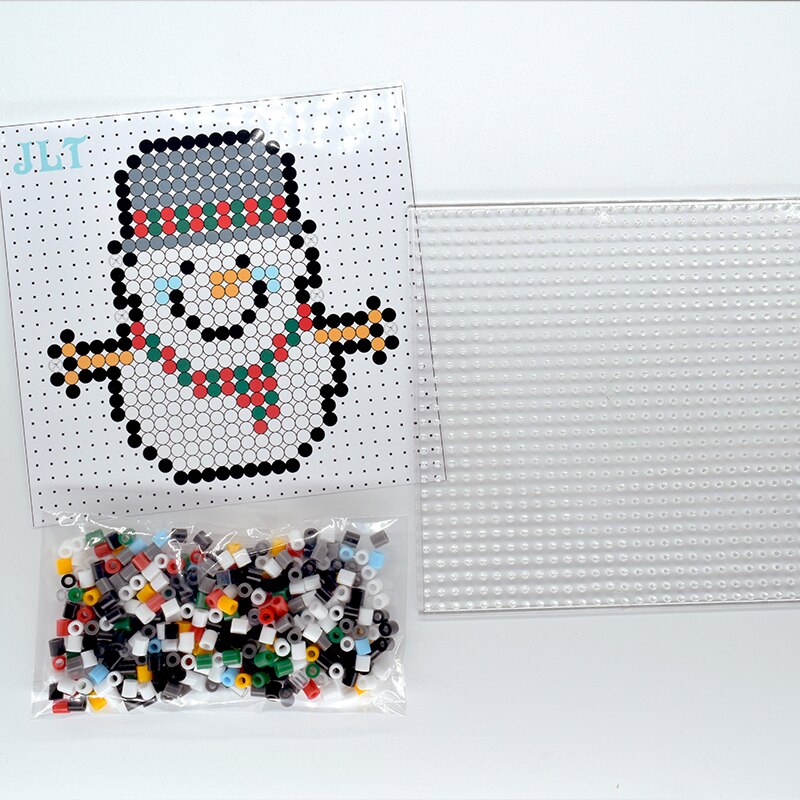 Hama Bean Set Hama Kralen Speelgoed Hama Kralen 3D Puzzel Diy Speelgoed Cartoon Kerst Sneeuwpop Kinderen Educatief Speelgoed