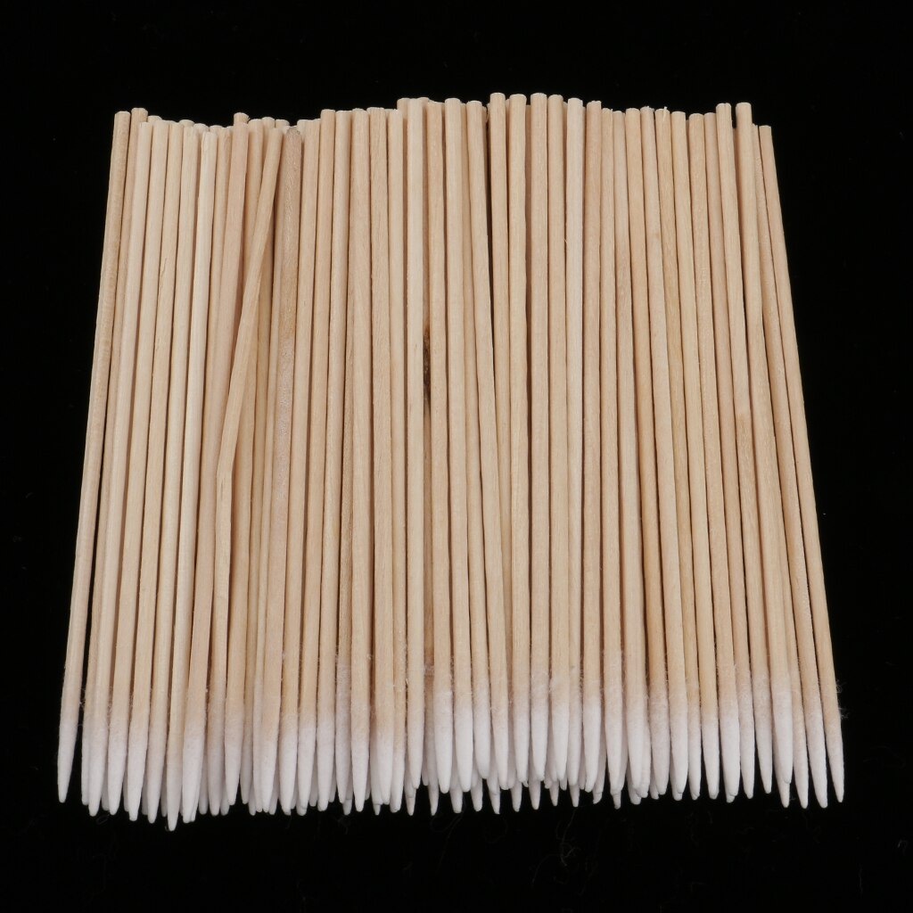 100pcs 3’’ Swabs Cotton Sticks, Single Pointed Tip Cosmetics Applicators