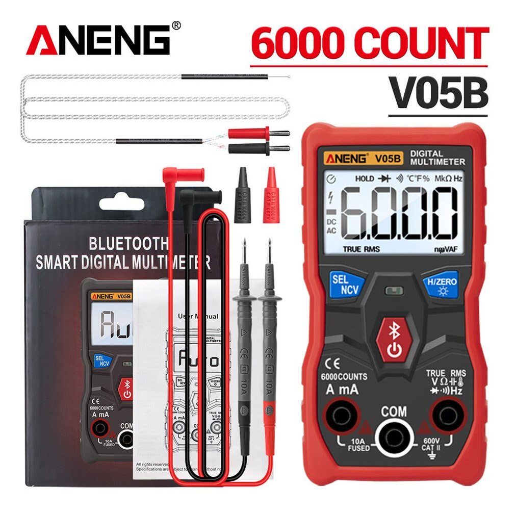 V05B Digitale 6000 Zählt Professionelle Analog Multimeter AC/DC Ströme Spannung Mini Tester True RMS Bluetooth Multimetro