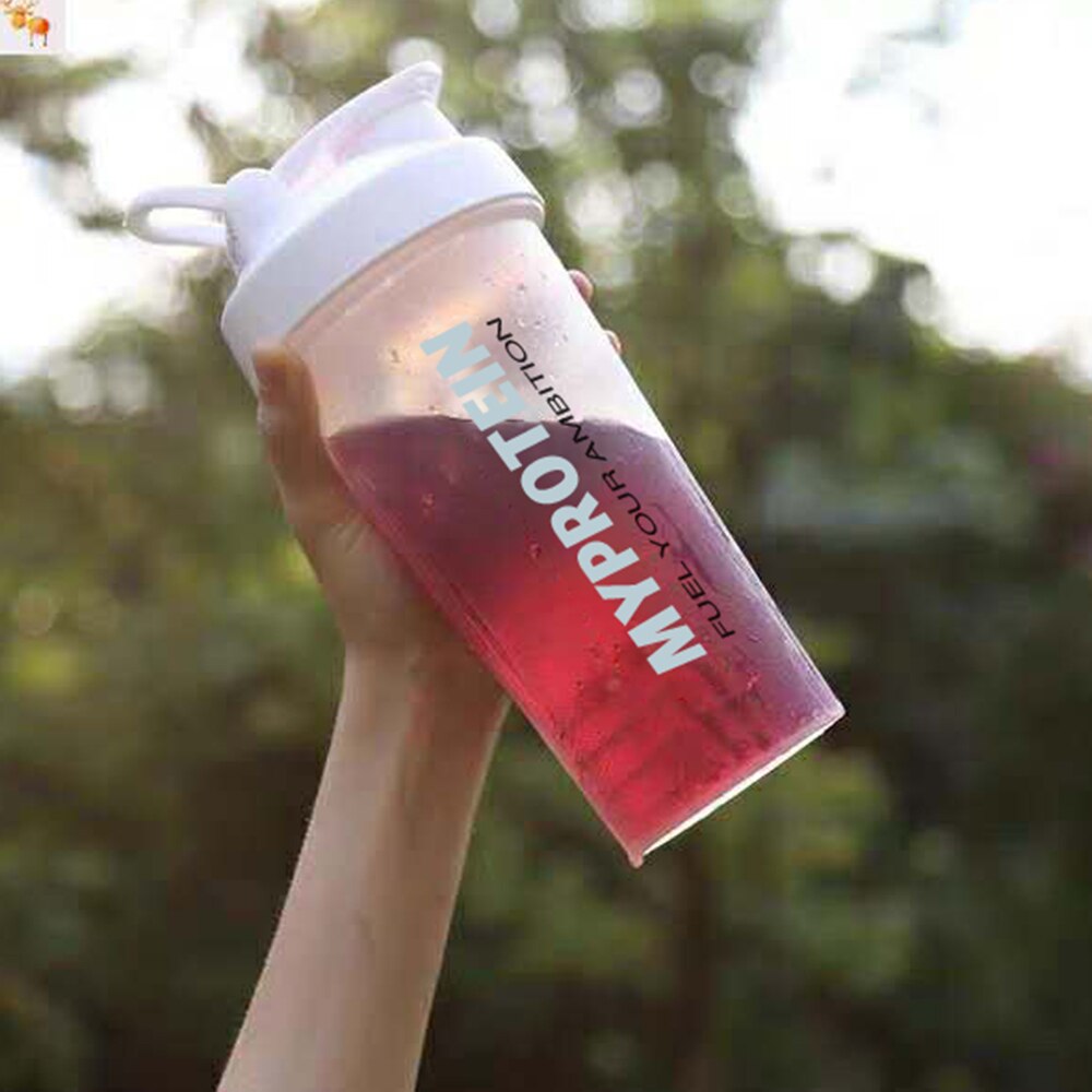 Shaker Water Bottle Shake Cup Kettle Hidro Flask My Large Capacity Portable 600ml Plastic Fitness Drinkware