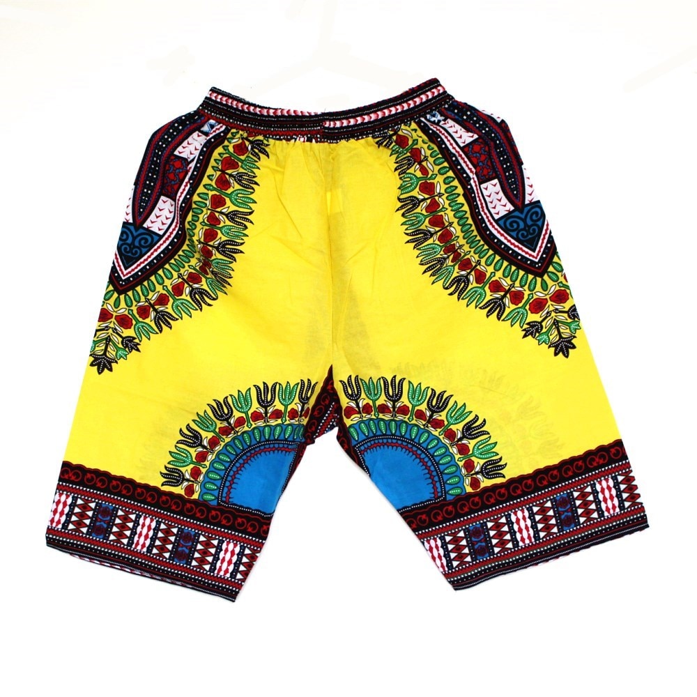 African Traditional Print Cotton Dashiki Short Men's African Beach short