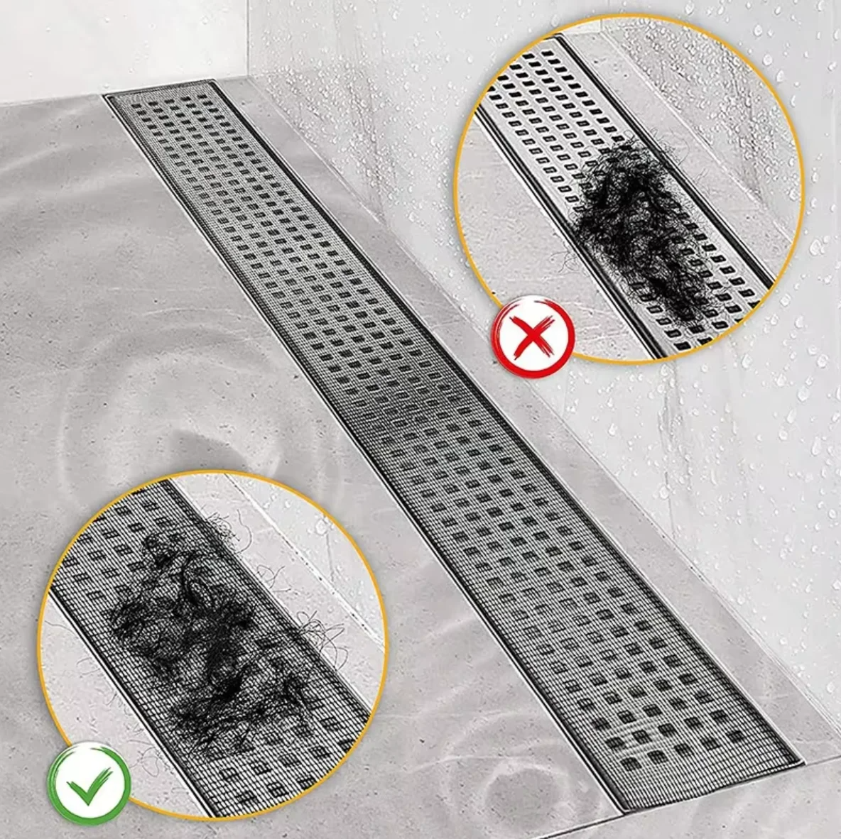Rouleau adhésif jetable pour Drain de sol, 1 à 4 pièces, filtre Anti-colmatage des cheveux, écran adhésif pour égouts, filtre anti-insectes, eau