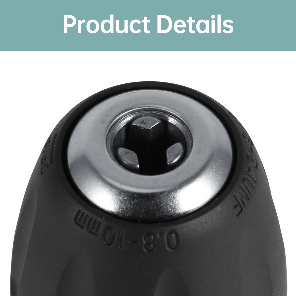 Keyless Drill Chuck Adaptor 10mm Heavy Duty Quick Release Screwdriver To Drill Conversion Tool With Hex Shank Heavy Duty Tool