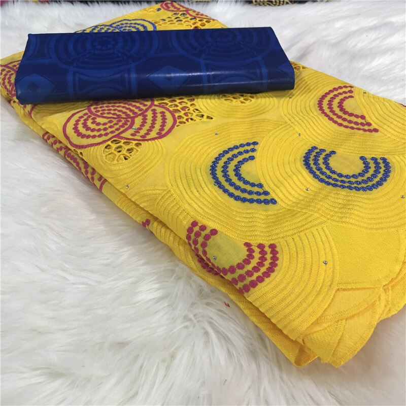 Bazin africain, tissu en brocart Riche, 5yards/lot de mélanges brodés, coton et dentelle de suisse, tissu en dentelle Damask Shadda guinée brocart: 14