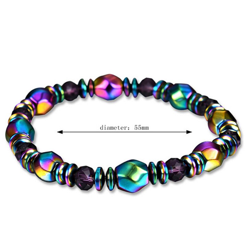 Black Magnetiet Malachiet Vele Kleuren Crystal Healing Bangle Magnetische Hematiet Gezondheid Armband Voor Vrouwen Mannen