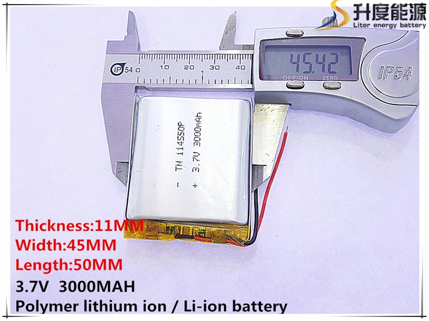 Li-po 3.7 V lithium polymeer batterij 3000 mah 114550 mobiele voeding tablet GPS navigator