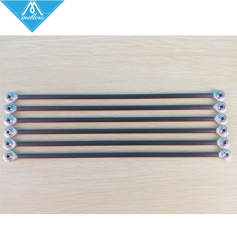 6 uds. Accesorios de impresora 3D Delta Kossel 5*3mm 6*4mm 220 240 300 400mm barra de empuje de fibra de carbono brazo paralelo adecuado para Mini 5347