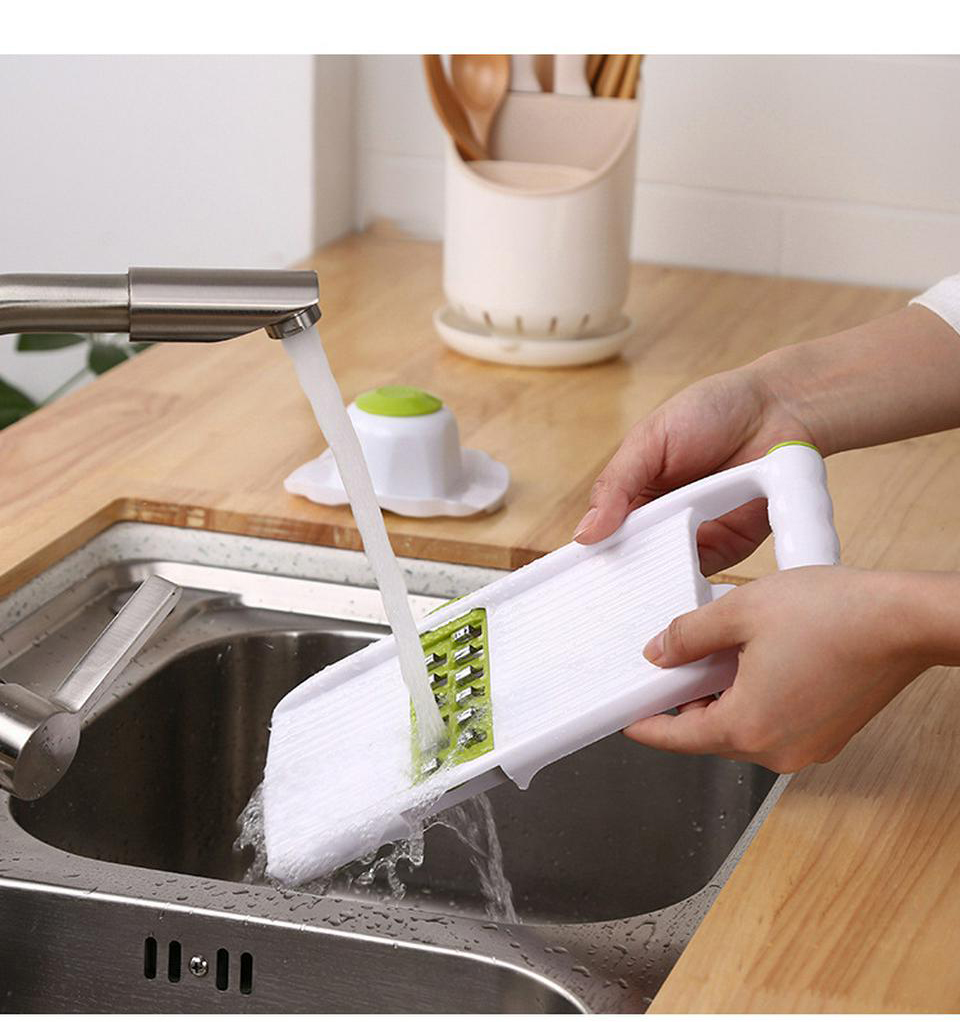 Keuken Handleiding Groente Cutter Slicer 8 Een Rvs Verwisselbare Messen Dunschiller Wortel Rasp Dicer Mandoline Aardappel