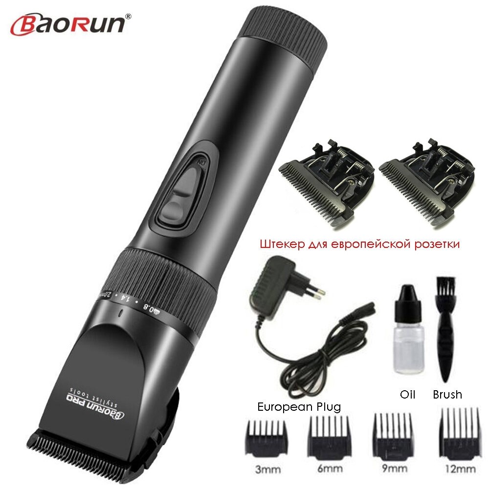 Lage Ruis Professionele Oplaadbare Tondeuse Titanium Blade 2000 Mah Lithium Mannen Elektrische Tondeuse Haar Snijmachine