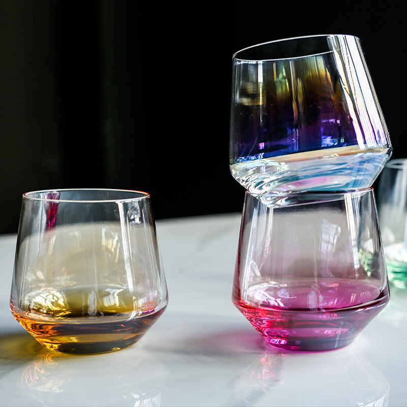 Runde vinglas krus og kopper kaffeglas whiskyglas kopper gennemsigtigt whiskyglas drikkeglas vand te kopper 350ml
