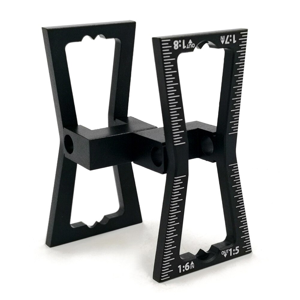 Aluminum Alloy Dovetail Marker Template Scale Dovetail Gauge Guide Tool for Hand Cut Wood Joints Scriber Woodworking Tools