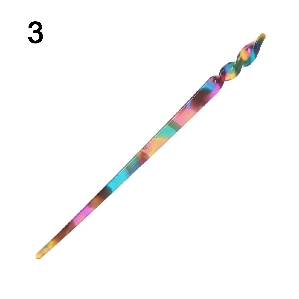 Retro Eenvoud Haar Sticks Elegante Acetaat Eetstokje Vrouwen Meisjes Haarspelden Haar Clip Haaraccessoires Haar Styling Tool: 3
