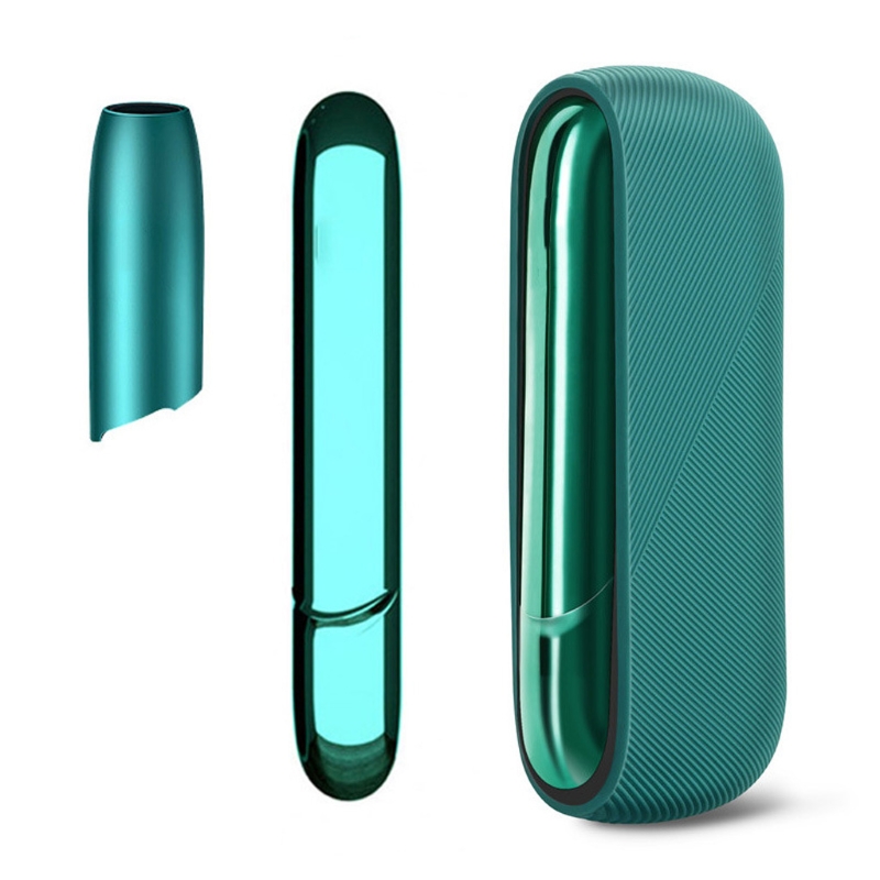 Funda 3 en 1 para IQOS 3,0, cubierta protectora completa con carcasa lateral con tapa superior, accesorios de cubierta reemplazable para IQOS 3 Duo: Verde