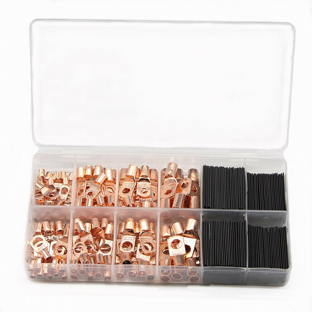 60Pcs/260Pcs &amp; Toepassing Rate Auto Auto Open Vat Koperen Ring Lug Terminals Draad Blote kabel Crimp Wire Connectoren