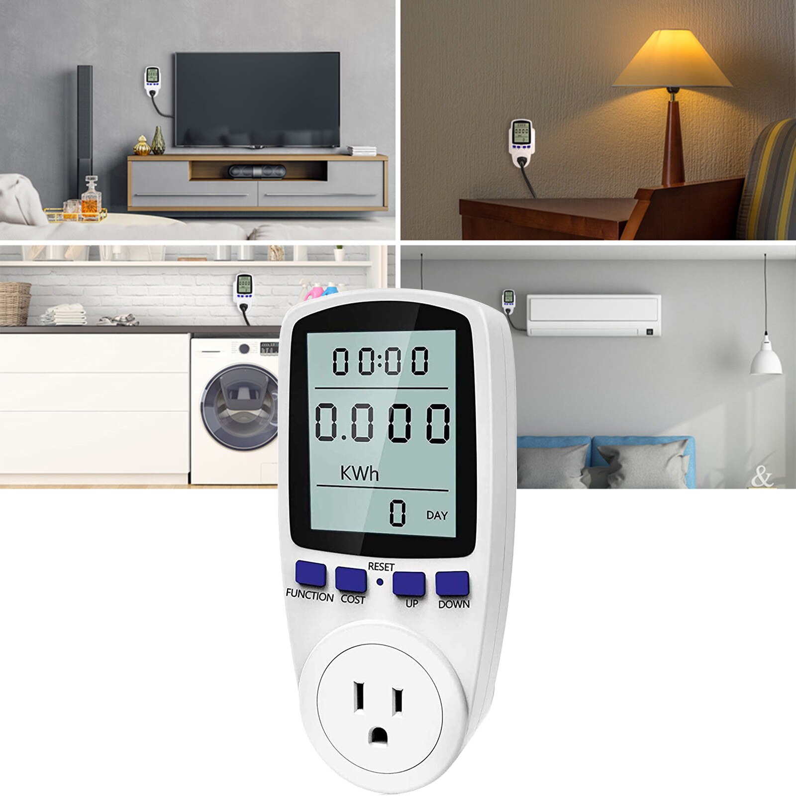 Watt Meter Power Energy Monitor Elektriciteit Gebruik Socket Apparatuur Plug Elektriciteit Analyzer Monitor Energie Meter Meten