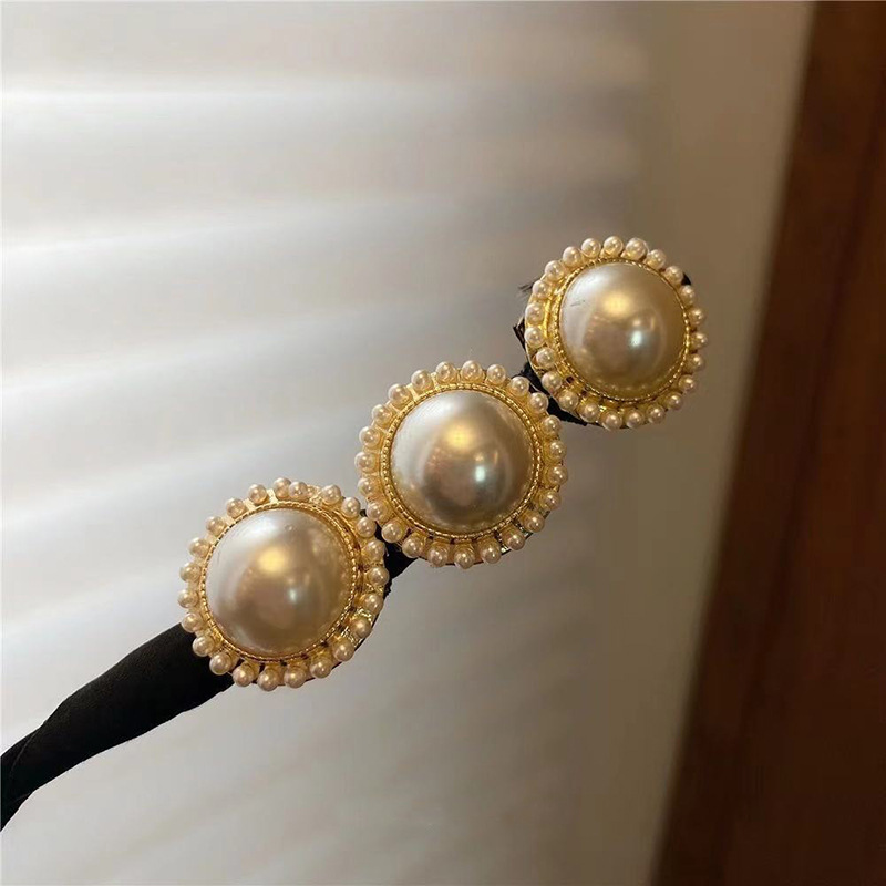 Bow Hairpin Weaving Artifact Shell Pearl Lazy Curler Retro DIY Hair Accessories Tool Hair Tie Artifact