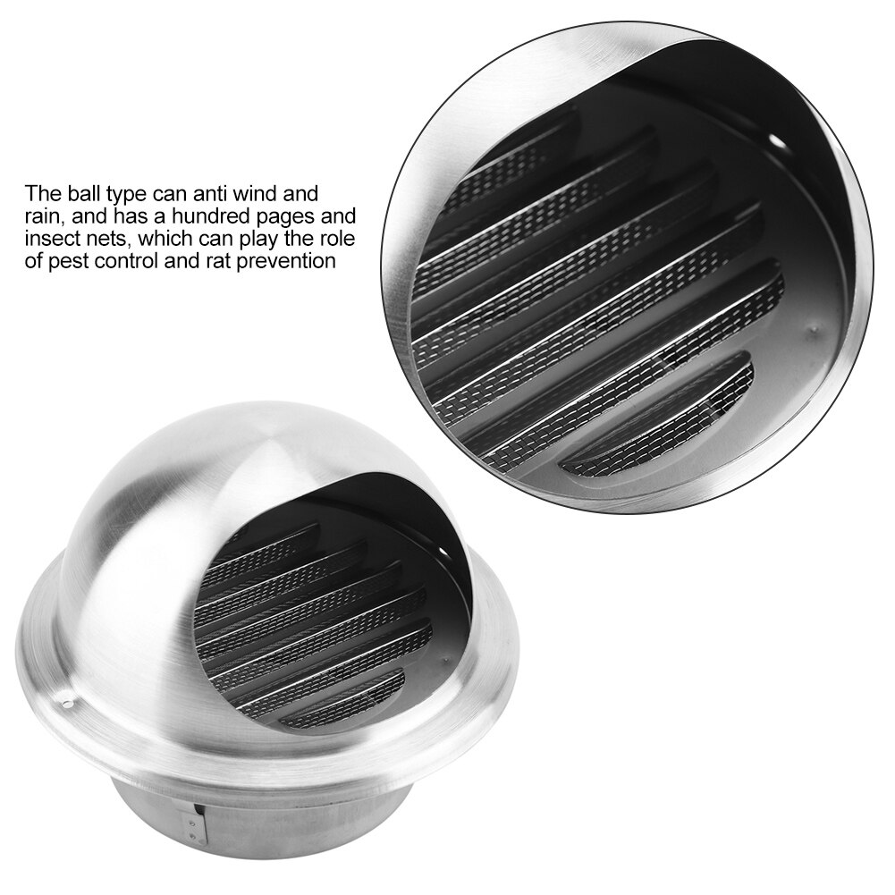 Stainless Steel Adjustable Wall Ceiling Home Air Vent Round Ventilation Duct Cover