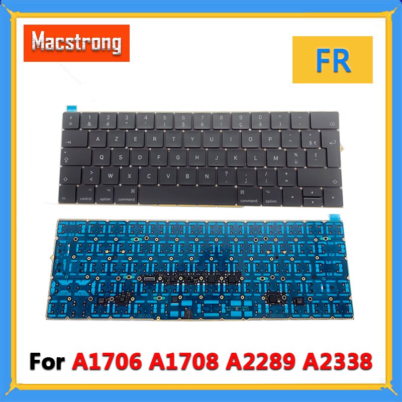 Original A1708 French Keyboard for Macbook Pro 13" A1706 A1707 A1989 A1990 A2179 A2141 A2251 A2289 A2337 A2338 FR Keyboard