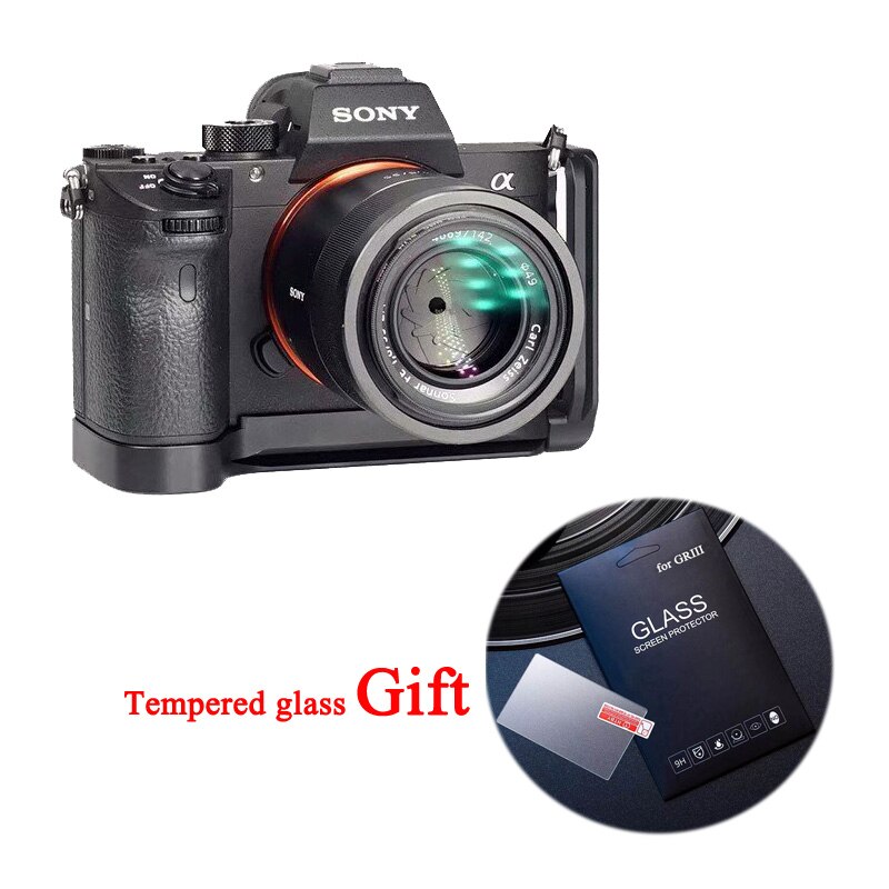 Aluminium Pro Verticale Qr L Type Plaat Beugel Statief Quick Release Grip Handvat Set Voor Sony A9 A7R Iii A7R3: Black for A9 A7R3