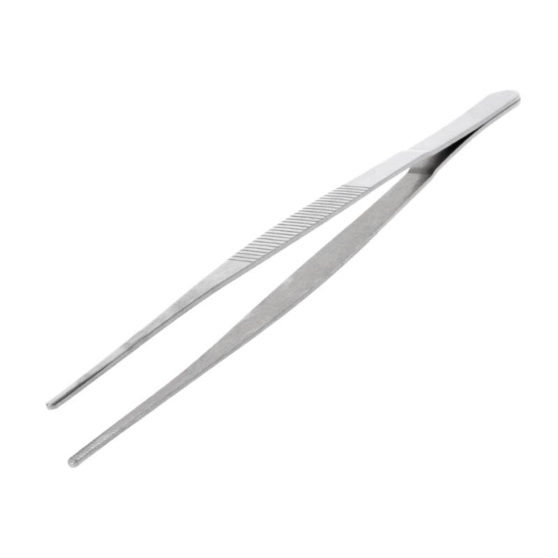 5 Sizes Toothed Tweezers Barbecue Stainless Steel Long Food Tongs Straight Home Tweezer Garden Kitchen BBQ Tool