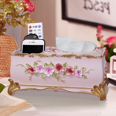 Juego de baño de cinco piezas, accesorios de lavado europeos, Kit de suministros de baño, conjunto de de boda, bandeja de baño, espejo de maquillaje, pañuelos: Storage box