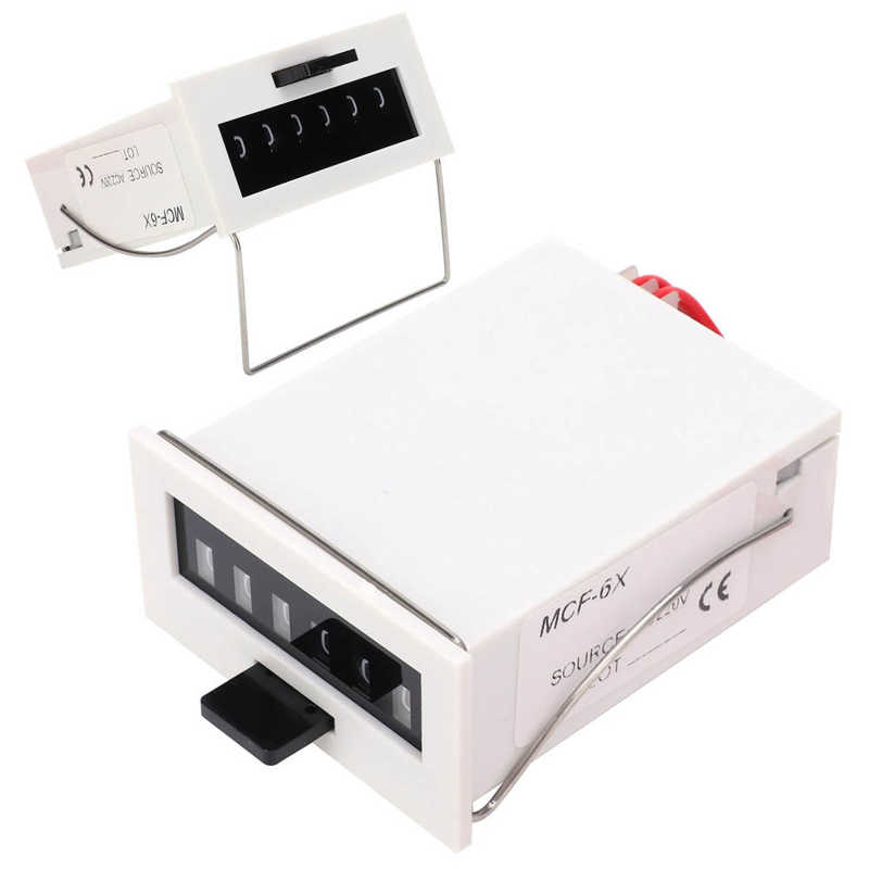 Electromagnetic Pulse Counter 6‑Digit Modules ABS Material MCF‑6X 0‑999999 1.5W AC220V
