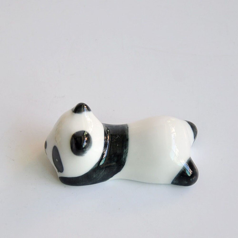 Sød tegneserie panda keramiske spisepinde holder spisepinde holder stand praktisk køkken service: 3