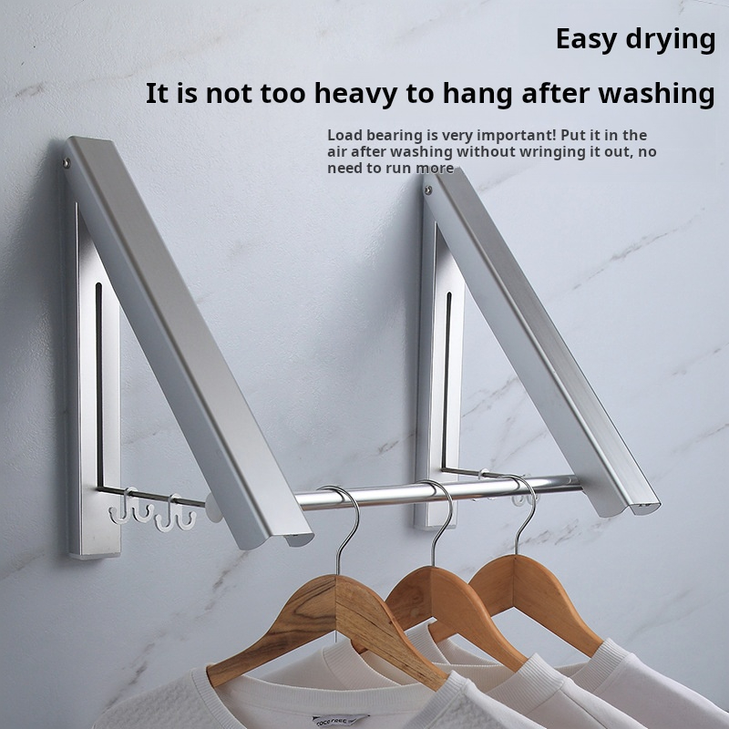 Clothes Drying Rack Wall Mounted Drying rack for Drying Clothes Aluminum Foldable Space Saving Clothes Hanger