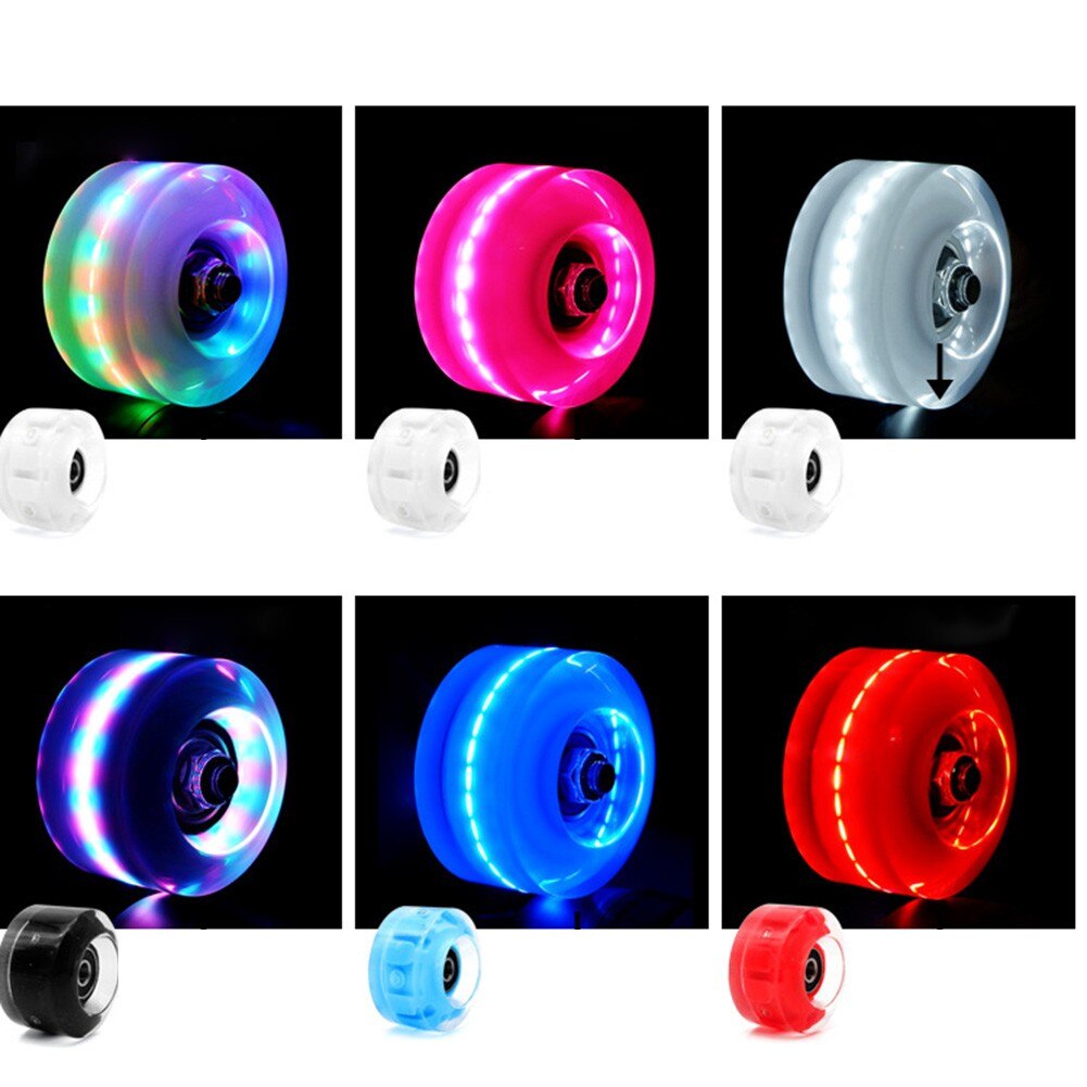 Double Row SKATEBOARD Four Wheels Wheel Luminous Wheels PU Flash Wheels