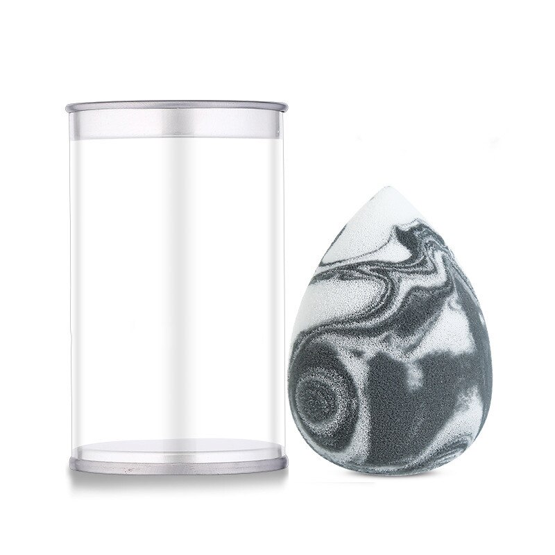 Makeup Foundation Sponge Makeup Cosmetic Puff Powder Smooth Beauty Cosmetic Makeup Sponge Marbling Blender Water Shape Puff: Marble Water-drop