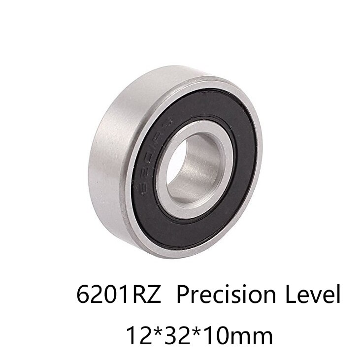 1pcs/lot 6201RZ Deep Groove Ball Bearing Precision Level 6201-RZ 6201RZ 12*32*10mm 12*32*10 High Speed Low Noise High precision