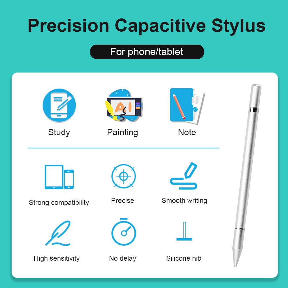 Universal Touch Screen Pen For Apple,WK3006 2 in 1 Capacitive Disc Stylus Ballpoint Pen,Universal Compatible Any Phone Tablet
