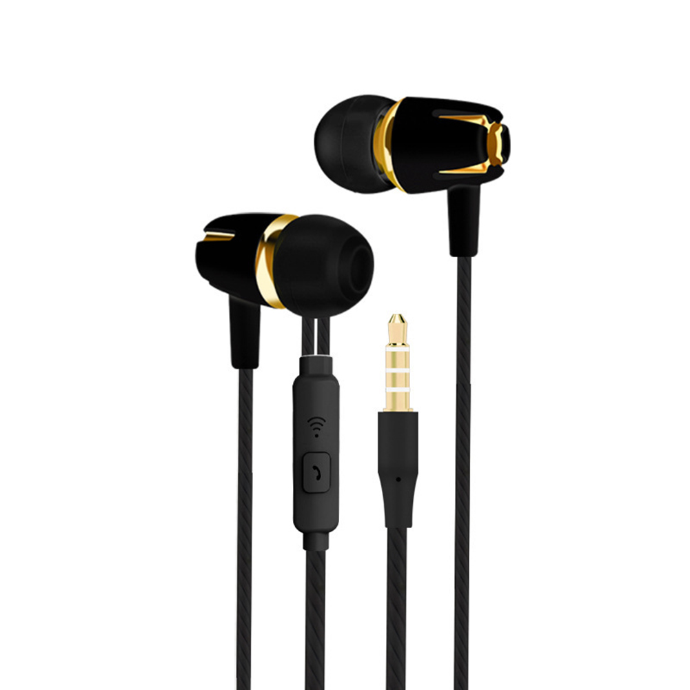 Sales Premium In-ear Earphone Headset Noise Cancelling Wired With ABS Portable Built-in Microphone Mic Compatible Parts: black