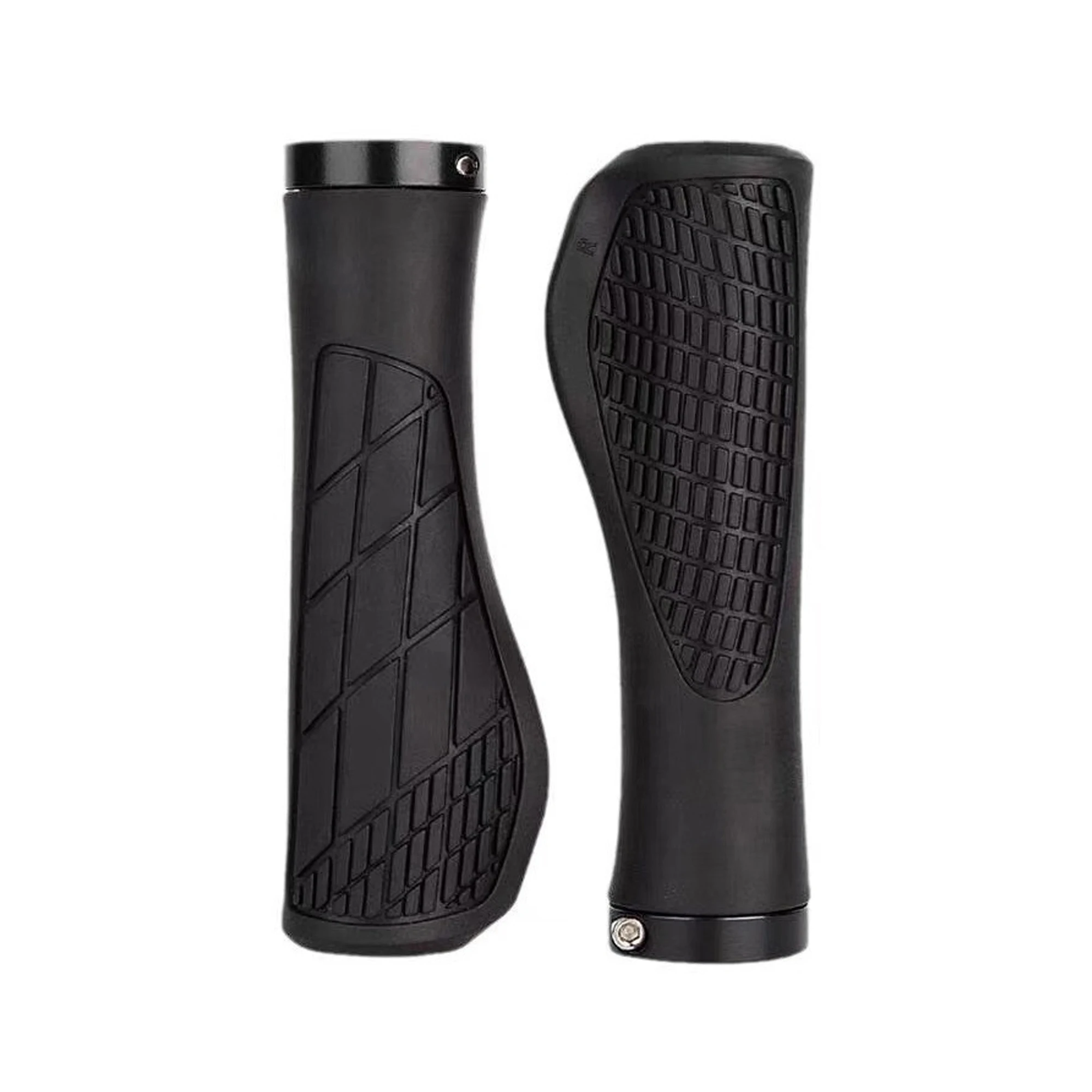 MTB Shockproof Bicycle Grips Bike Anti-Slip Lockable Grips Ergonomic Cycling Rubber Ball Handle Grips: WHITE