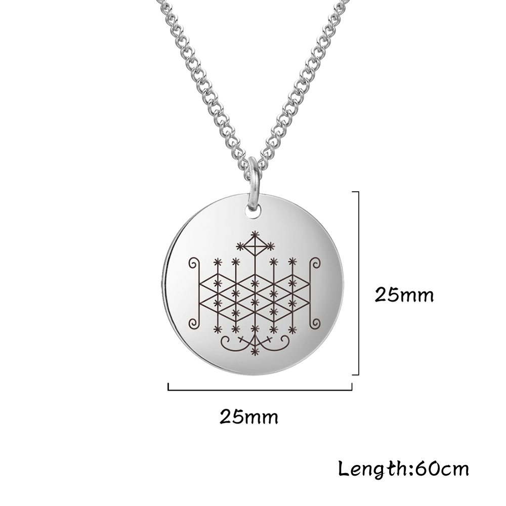 Dawapara Veve Van Ogoun ( Ogun ) Voodoo Amulet Hanger Ketting Rvs Sieraden Talisman Kettingen