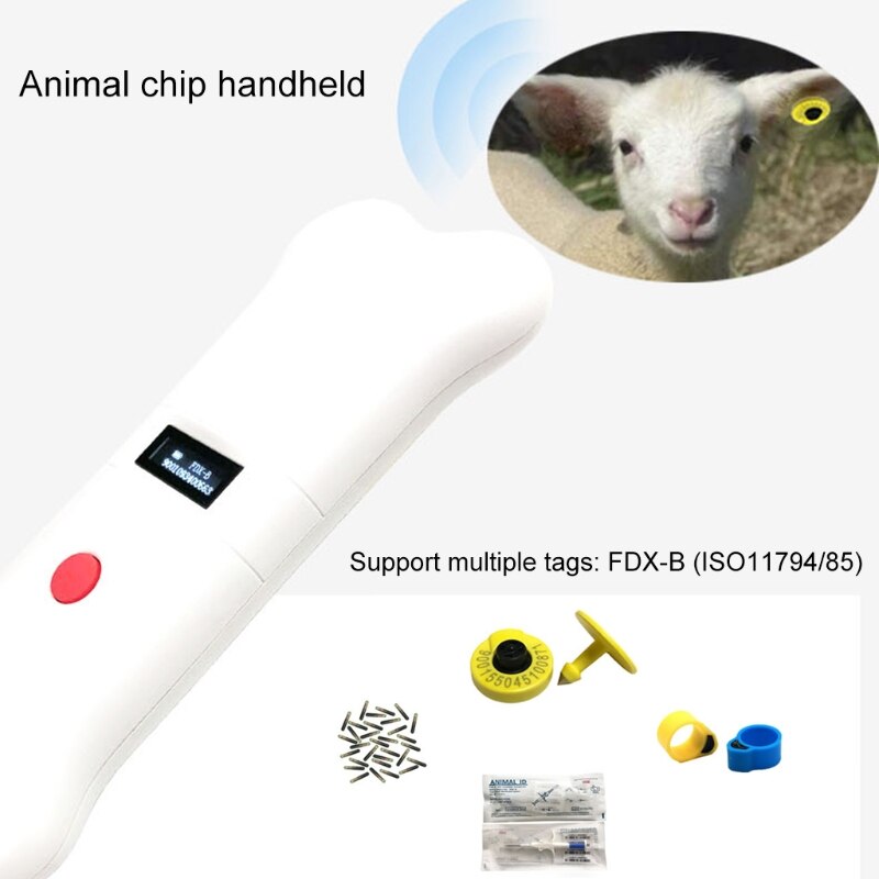 Pet Microchip Scanner Rfid Emid Animal Handheld Reader 134.2khz Pet Id Scanner Rechargeable Animal Chip Registration Pet Tag Sca