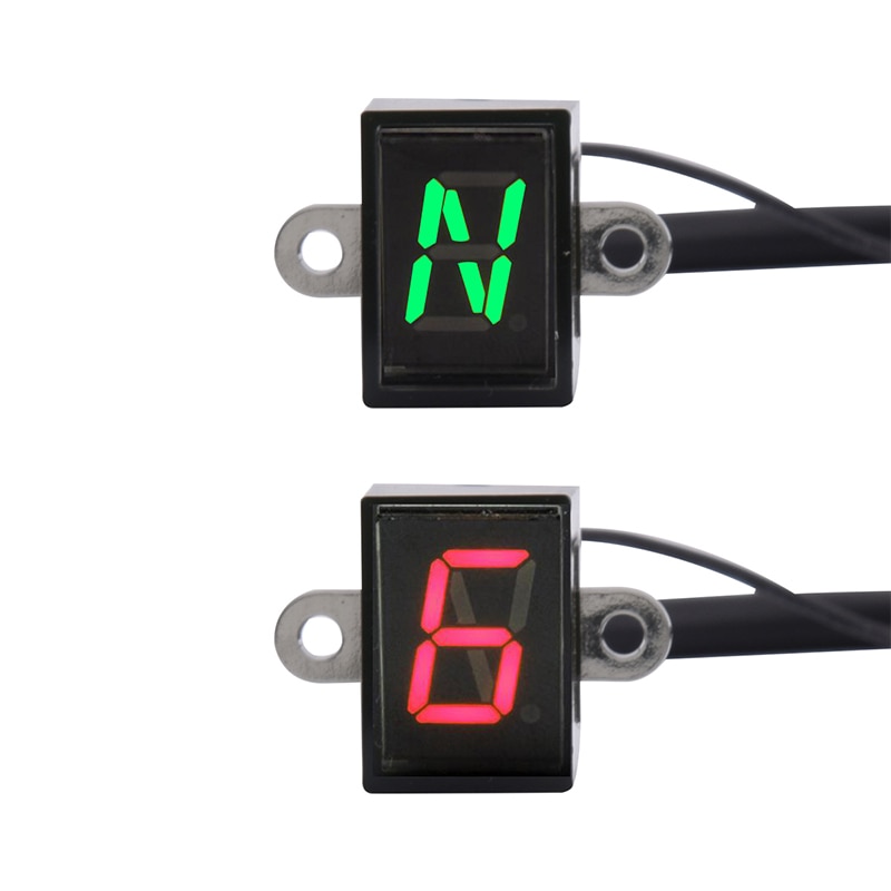 6 Speed Motorcycle Digital Display Motorcycle 1-6 Level Ecu Plug Mount Speed Gear Display Indicator Waterproof