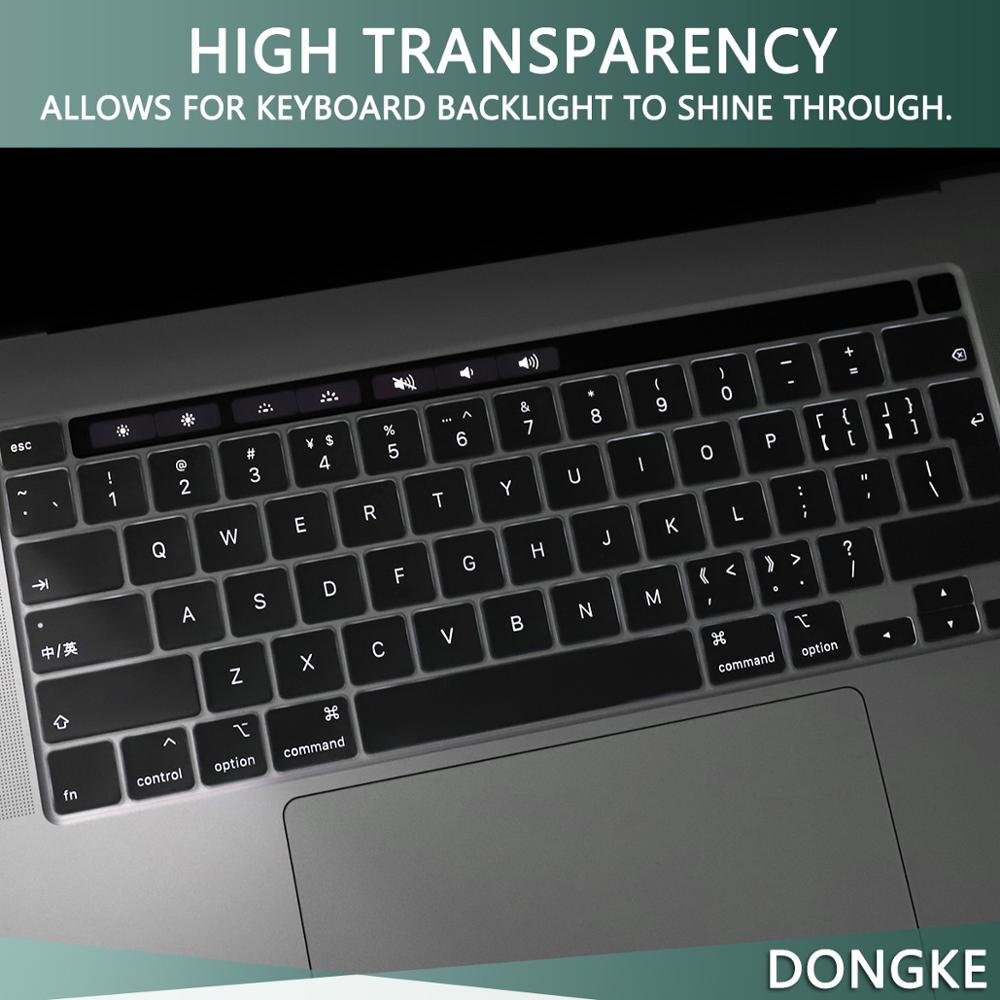 EU/UK/ US typ TPU przezroczysta obudowa klawiatury dla Macbook najnowszy Pro 13 2020 A2338 A2289 Pro 16 cali 2019 A2141Touch Bar klawiatura skóra