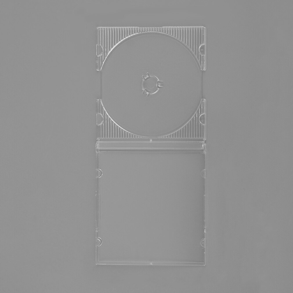50pcs Set 3 Inch 8CM Portable Transparent CD Case Standard Size DVD CD Cases Holder Storage Hard Box