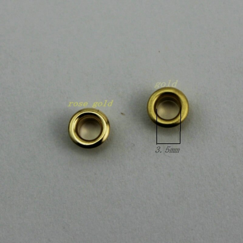 500set 3.5mm 7mm 3.5mm bronze copper eyelets buttons clothes accessory handbag findings metal eyelet Antique Brass: gold