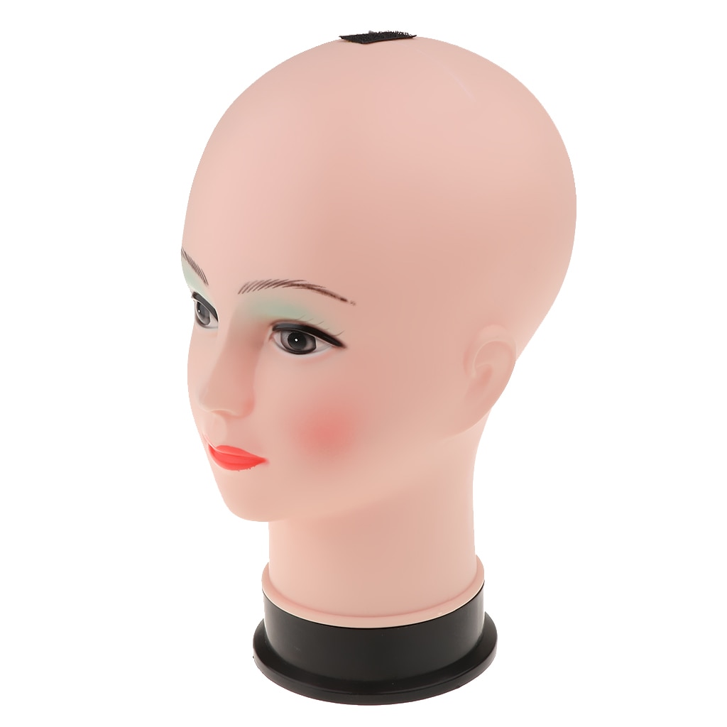 Kahl Weibliche Mannequin Kopf Modell für Perücken Machen Schal Hütte Kappe Glas Anzeige Perücke Kopf Halfter Lagerung Gestell