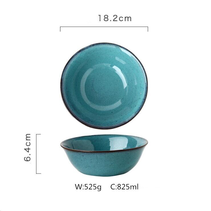 Porcelain Dinner Plate Set Kitchen Plate Ceramic Tableware Food Dishes Rice Salad Noodles Bowl Soup Kitchen Cook Tool: G